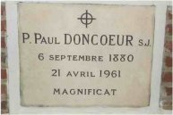 Plaque Tombale du Père Doncoeur