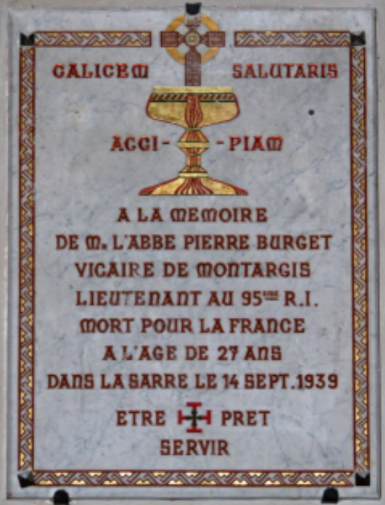 Plaque Abbé Burget